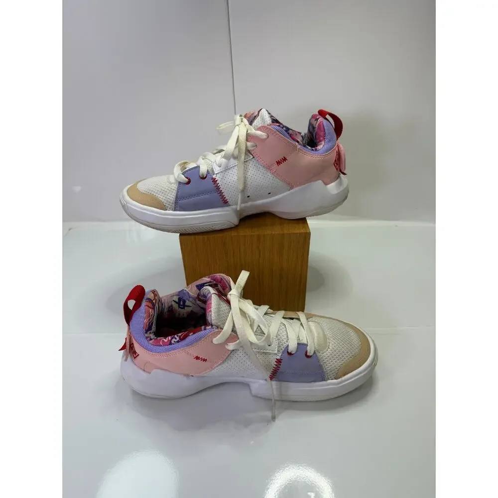 Nike Jordan One Take 4 SE Pink White Lavender Basketball Sneakers Girls 6Y